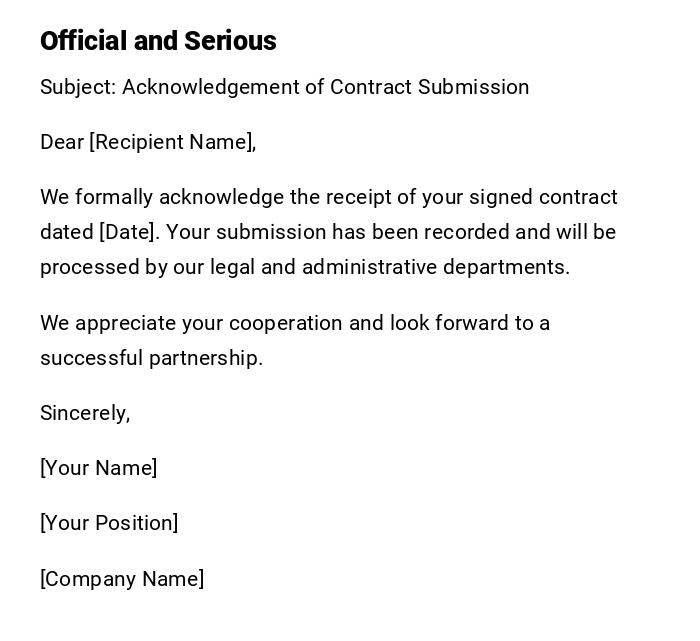 Official and Serious