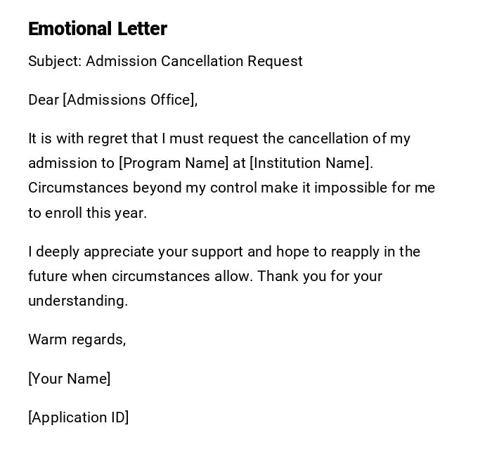 Emotional Letter Emotional Letter