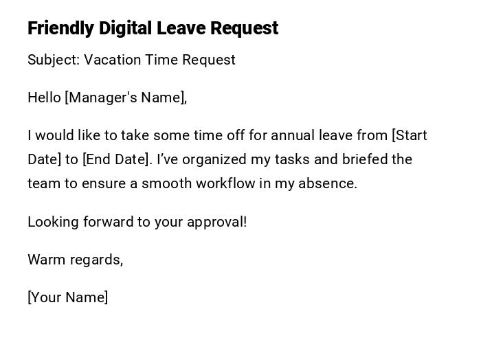 Friendly Digital Leave Request