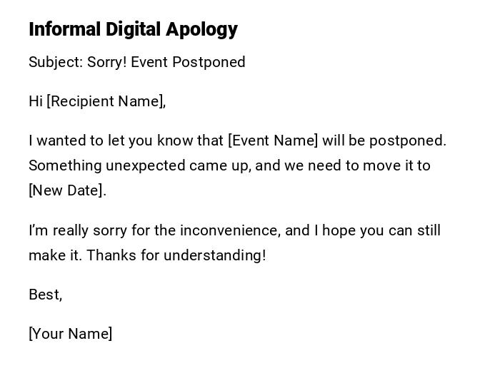 Informal Digital Apology
