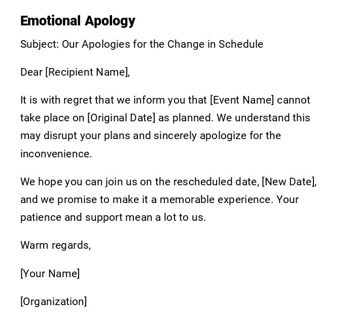 Emotional Apology