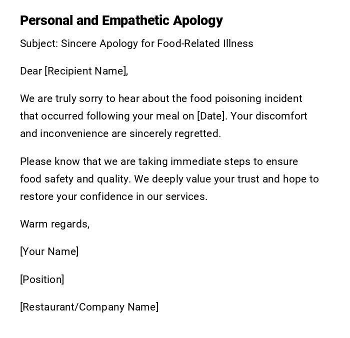 Personal and Empathetic Apology