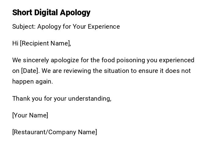 Short Digital Apology