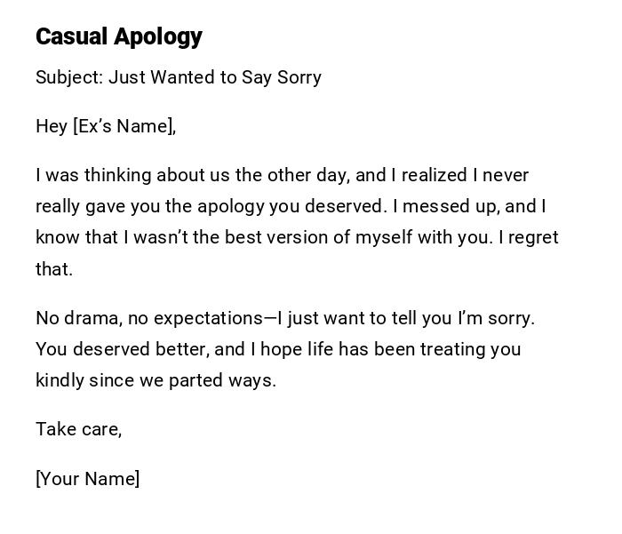 Casual Apology Casual Apology