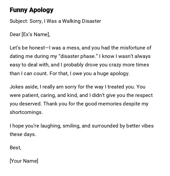 Funny Apology Funny Apology