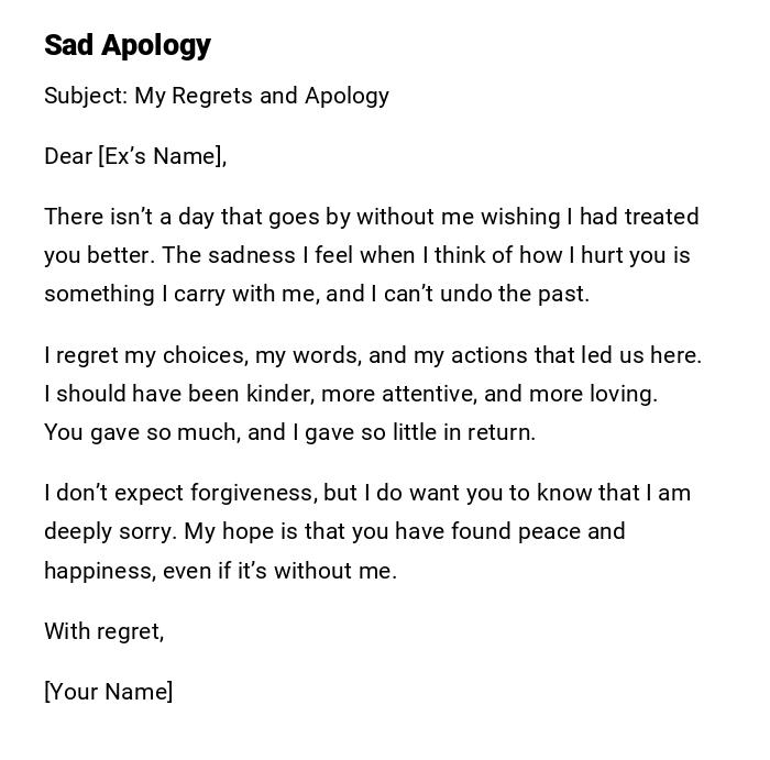 Sad Apology Sad Apology