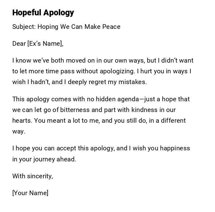 Hopeful Apology Hopeful Apology