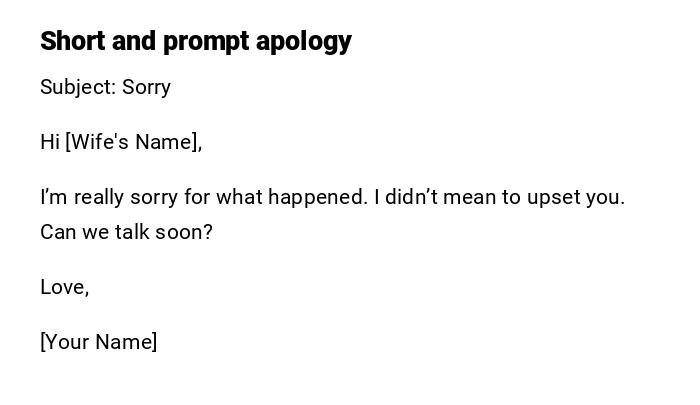 Short and prompt apology