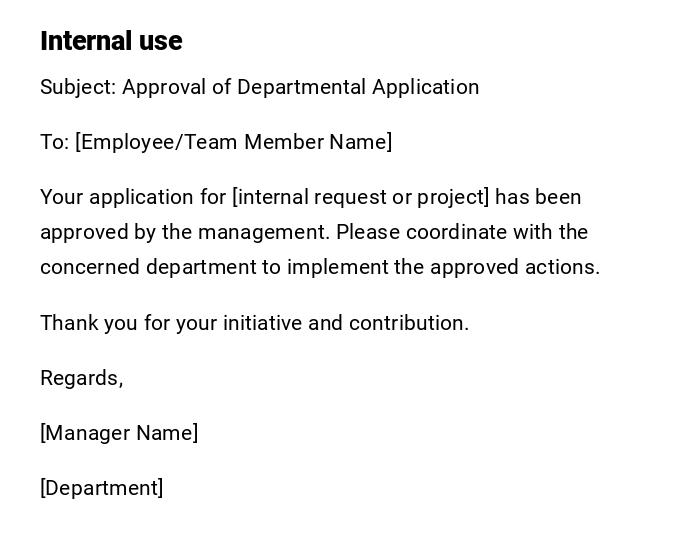 Internal use