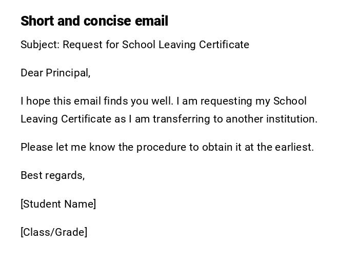 Short and concise email