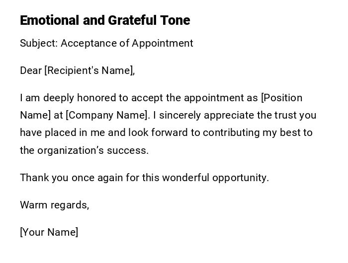Emotional and Grateful Tone