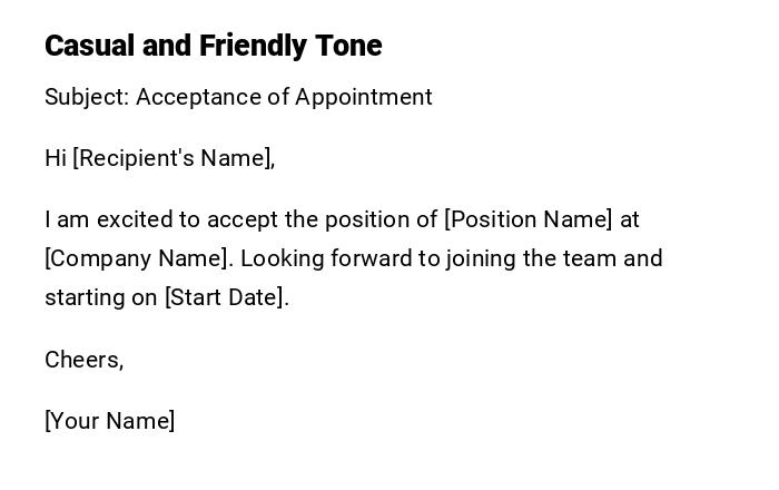 Casual and Friendly Tone