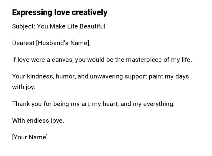 Expressing love creatively