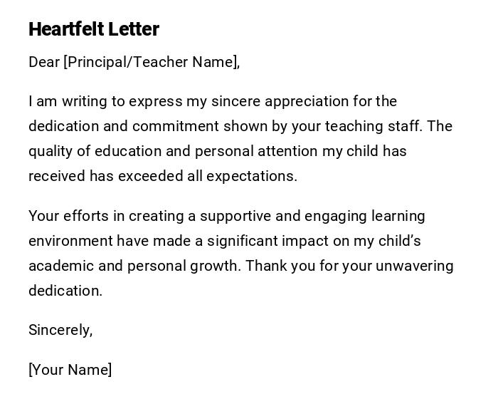 Heartfelt Letter