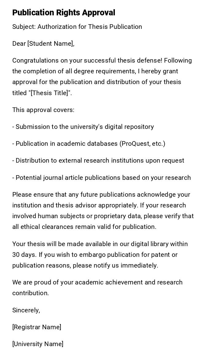 Publication Rights Approval