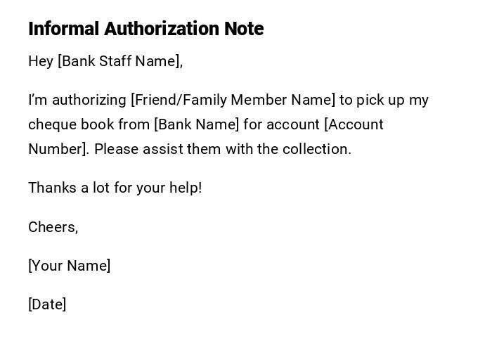 Informal Authorization Note