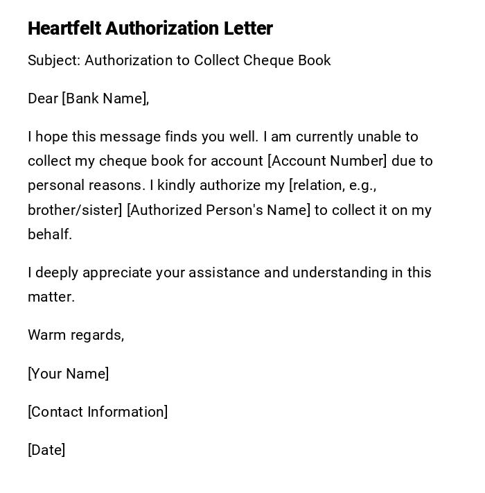 Heartfelt Authorization Letter