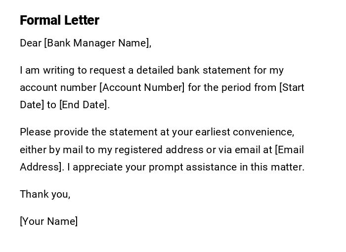 Formal Letter