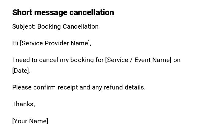 Short message cancellation Short message cancellation