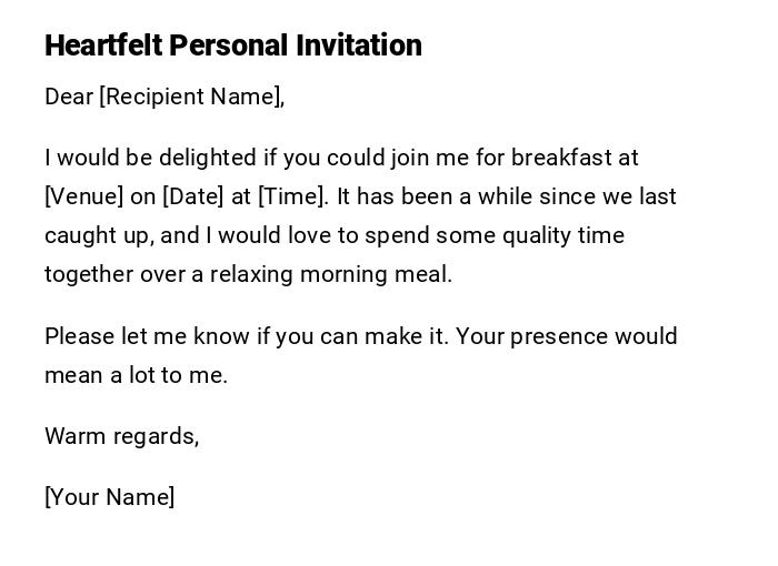 Heartfelt Personal Invitation