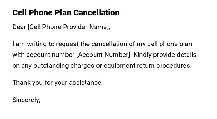 Cell Phone Plan Cancellation Cell Phone Plan Cancellation