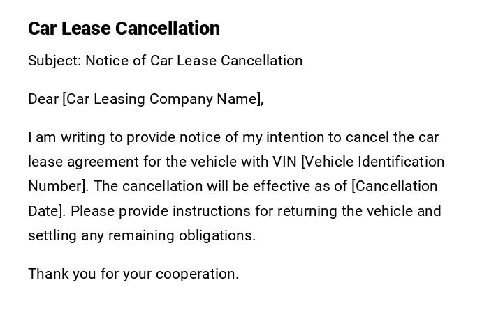 Car Lease Cancellation Car Lease Cancellation