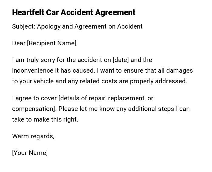 Heartfelt Car Accident Agreement