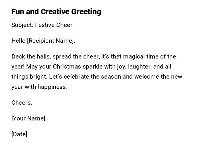 Fun and Creative Greeting