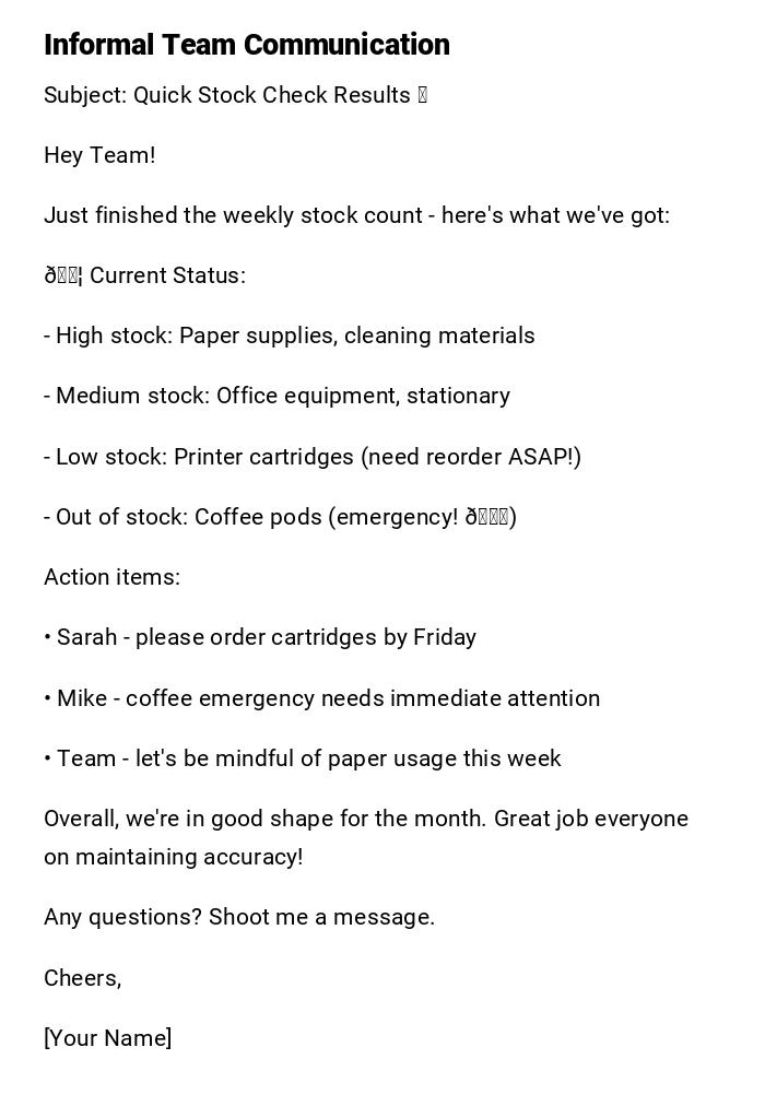 Informal Team Communication