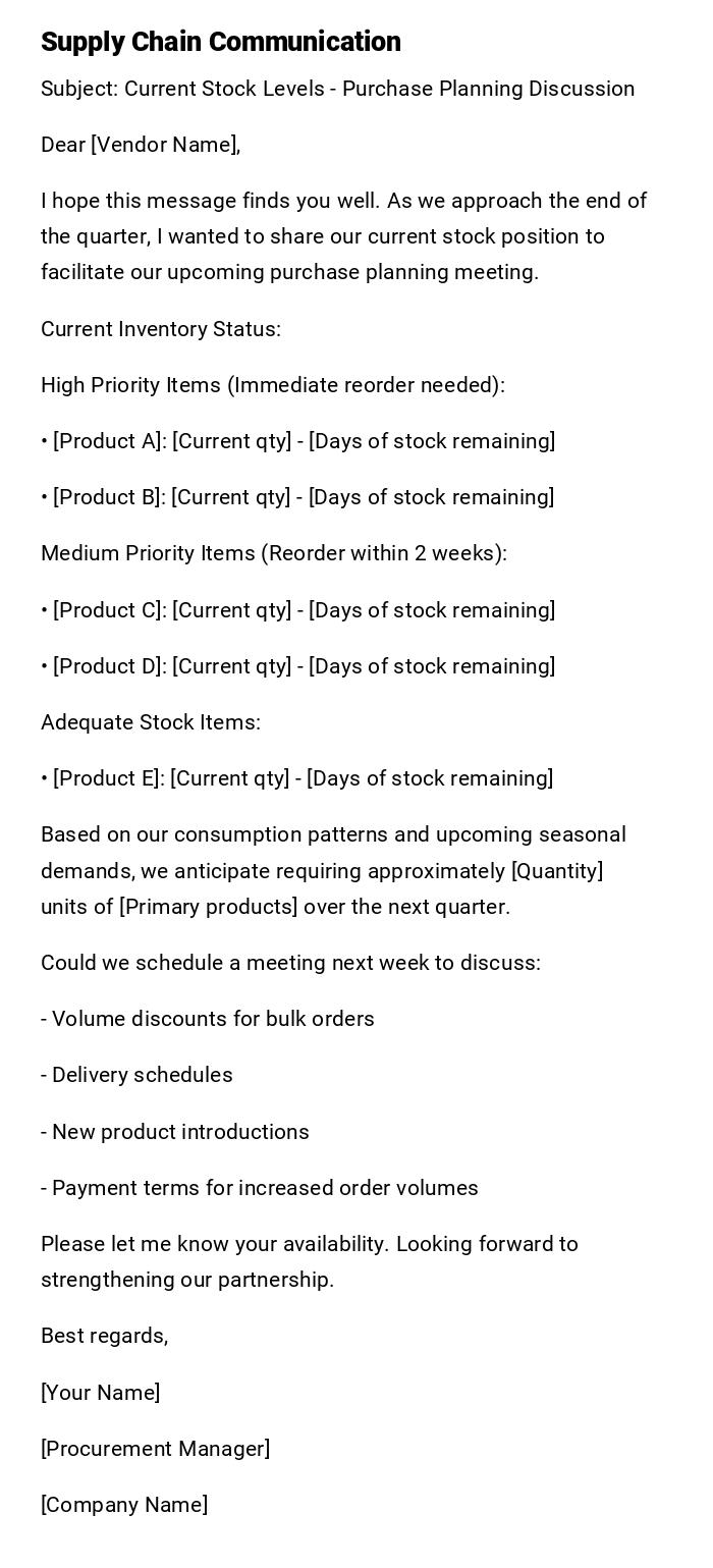 Supply Chain Communication