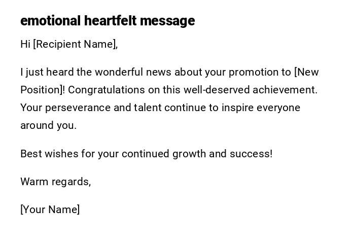 emotional heartfelt message