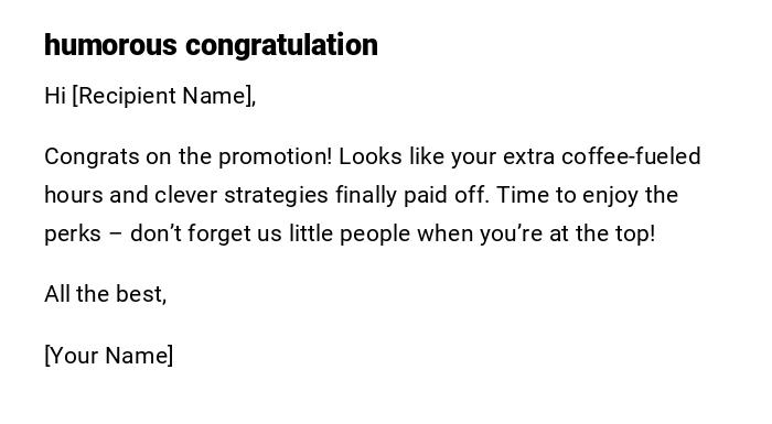 humorous congratulation