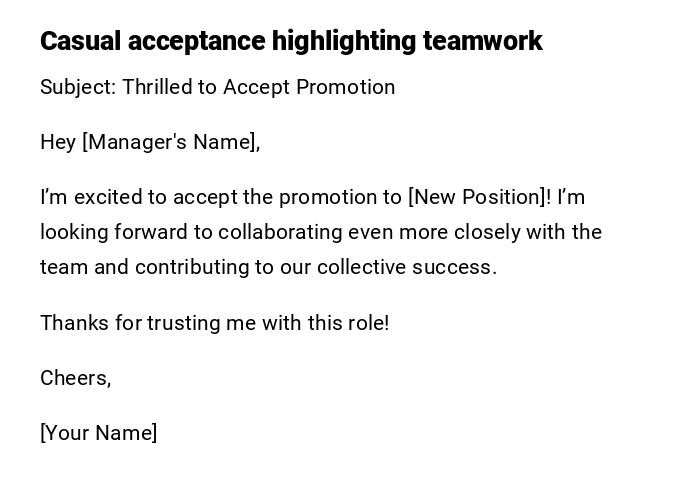 Casual acceptance highlighting teamwork