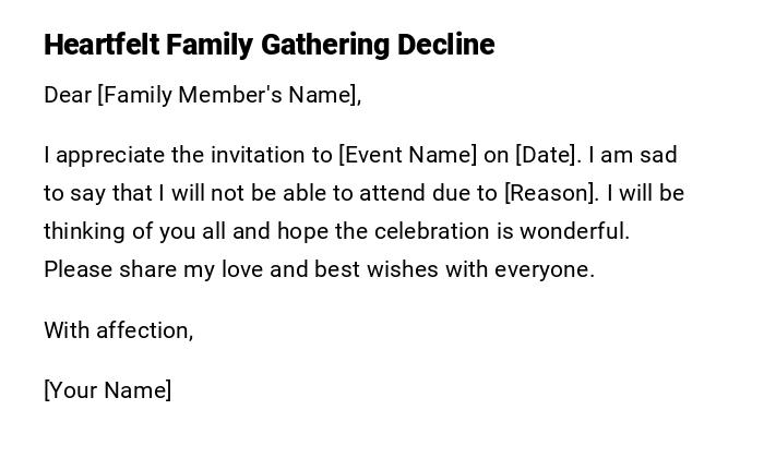 Heartfelt Family Gathering Decline