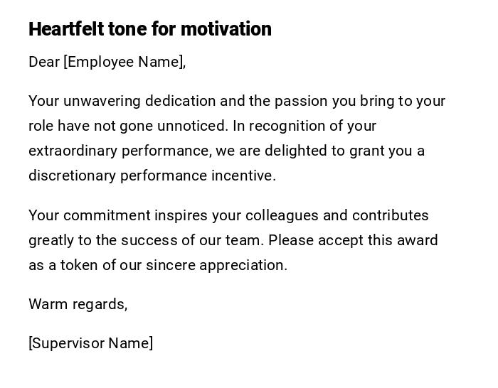 Heartfelt tone for motivation