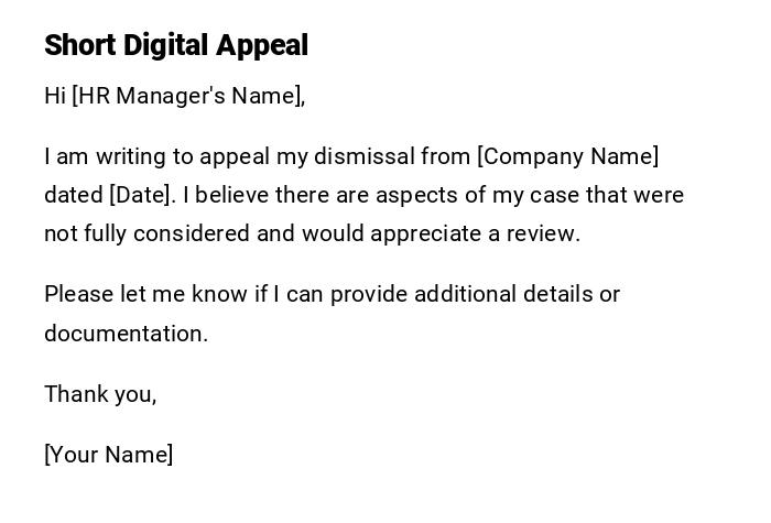 Short Digital Appeal