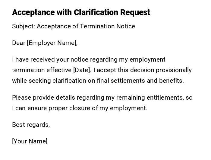 Acceptance with Clarification Request
