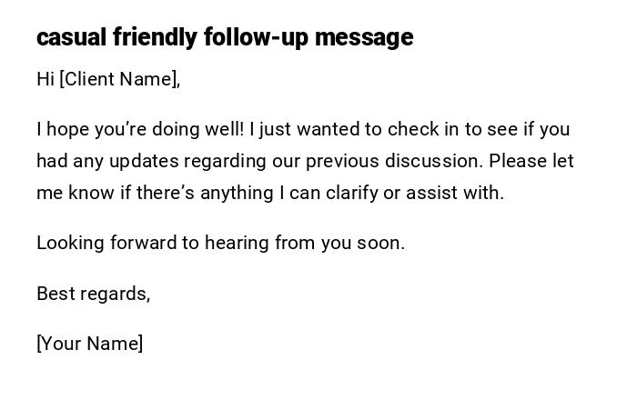 casual friendly follow-up message