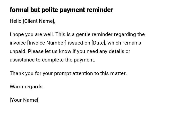 formal but polite payment reminder