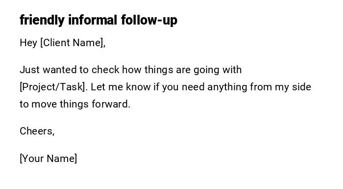 friendly informal follow-up