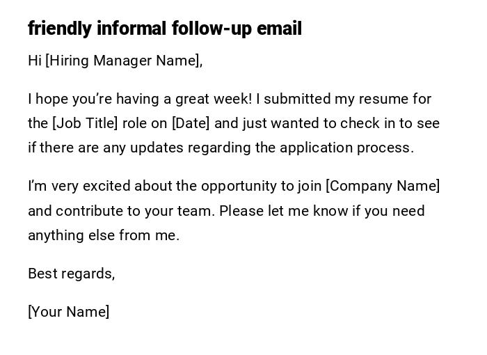 friendly informal follow-up email friendly informal follow-up email