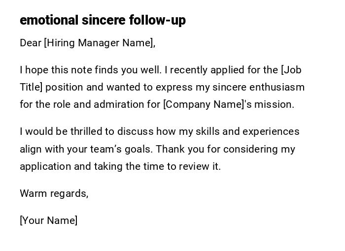 emotional sincere follow-up emotional sincere follow-up