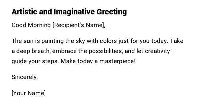 Artistic and Imaginative Greeting