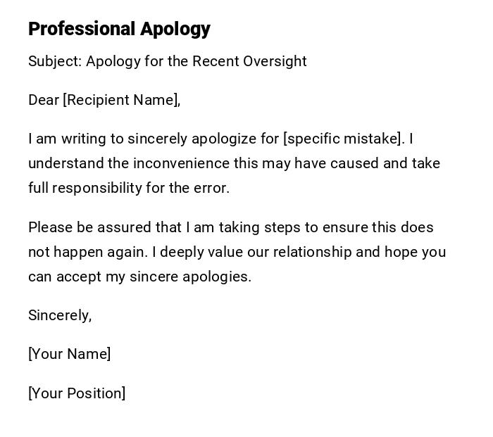 Professional Apology