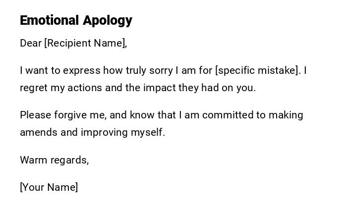 Emotional Apology