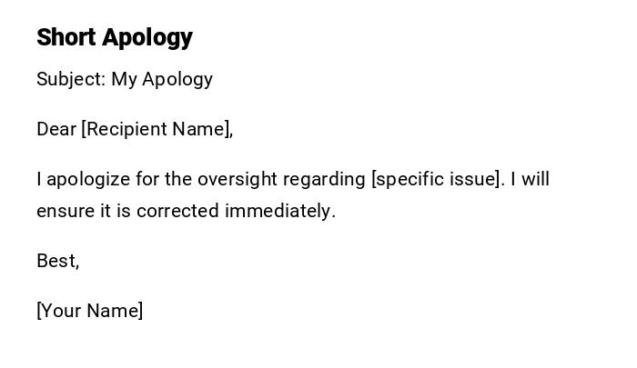 Short Apology