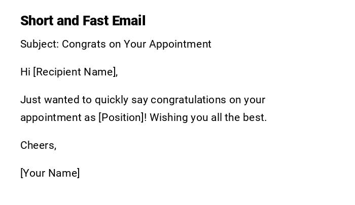 Short and Fast Email