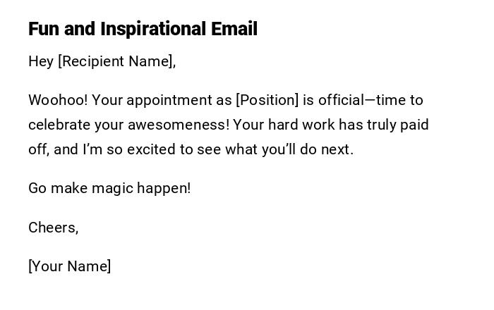 Fun and Inspirational Email