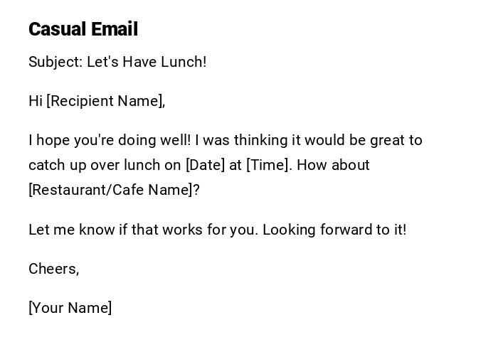 Casual Email Casual Email