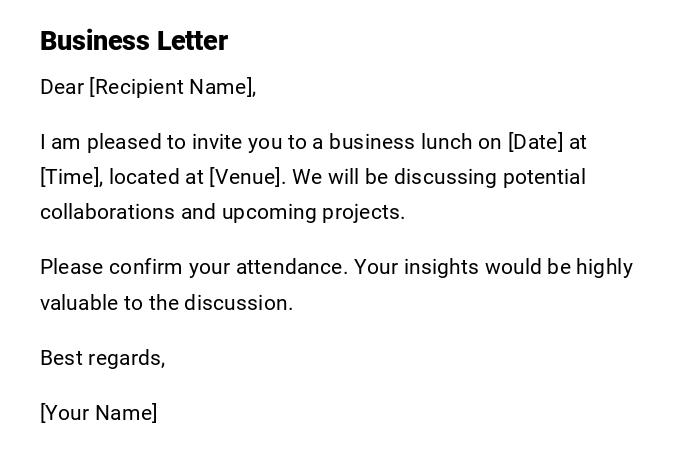 Business Letter Business Letter